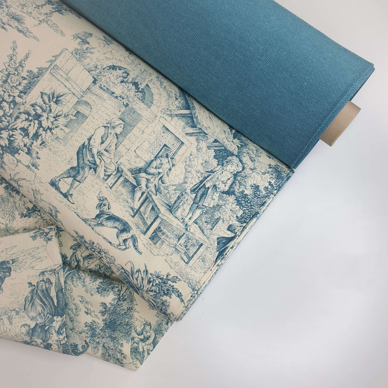 Toile de Jouy-Stoff H 280 cm – ZUCKERPAPIER/ECRU