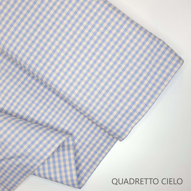 Collezione "Riga, quadretto e unito" H 180 cm - CIELO