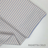 Collezione "Riga, quadretto e unito" H 180 cm - CIELO