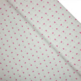 Tissu coton - COEURS ROSE BLANCS - coupe minimum ou multiples de 25 x 140 cm