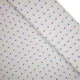 Tissu coton - COEURS BLEU BLANC - coupe minimum ou multiples de 25 x 140 cm