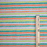 Tissu coton - ZIG-ZAG MULTICOLORE - coupe minimum ou multiples de 25 x 150 cm