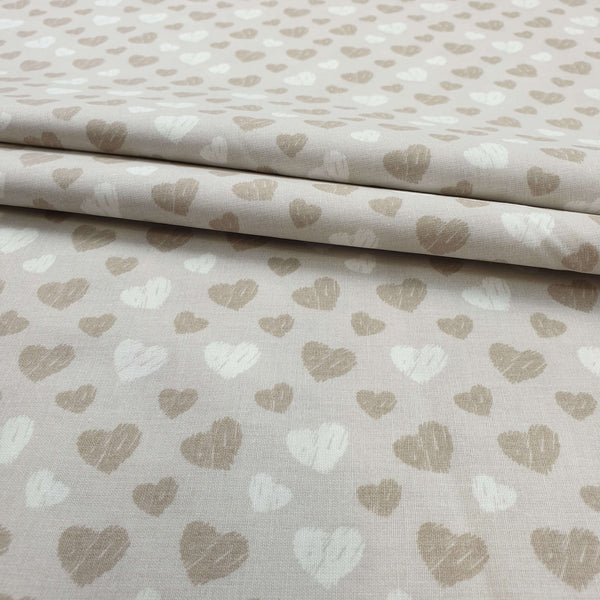 Cotone Bambino H 290 cm - CUORI FONDO BEIGE