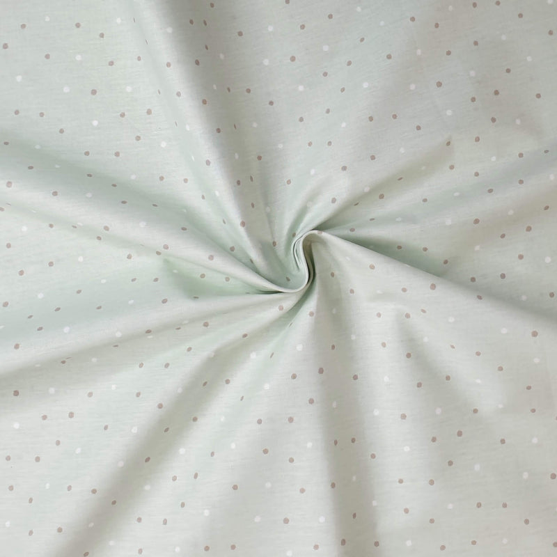 Coton Enfant - POIS FOND VERT - coupe minimum ou multiples de 25 x 290 cm