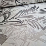 Mélange de coton avec impression numérique GREY LEAVES - H 280 cm