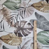 Misto cotone con stampa digitale H 280 cm - BROWN LEAVES