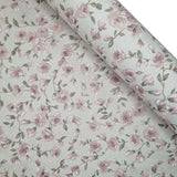 Coton brut H 280 cm - FLEURS ROSE