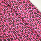 Jersey di Cotone Digital H 160 cm - FIORI FUXIA FONDO NERO