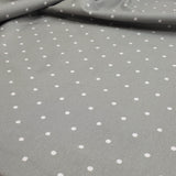 Jersey coton - POIS BLANCS SUR FOND GRIS - coupe minimum ou multiples de 25 x 160 cm