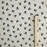 Jersey coton - SKULLS/SAND MELANGE - coupe minimum ou multiples de 25 x 140 cm