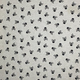 Jersey coton - SKULLS/SAND MELANGE - coupe minimum ou multiples de 25 x 140 cm