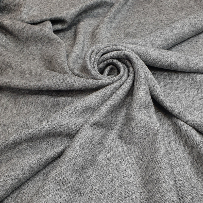 Jersey chaud - GRIS MELANGE - coupe minimum ou multiples de 25 x 160 cm