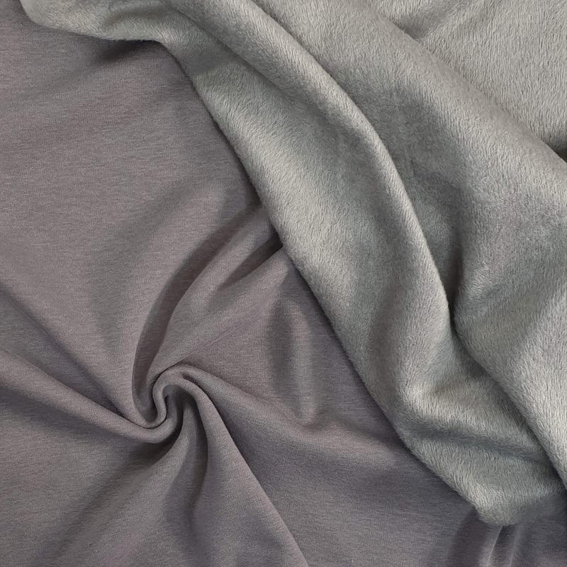 Sweat polaire - GRIS MOYEN - coupe minimum ou multiples de 25 x 150 cm