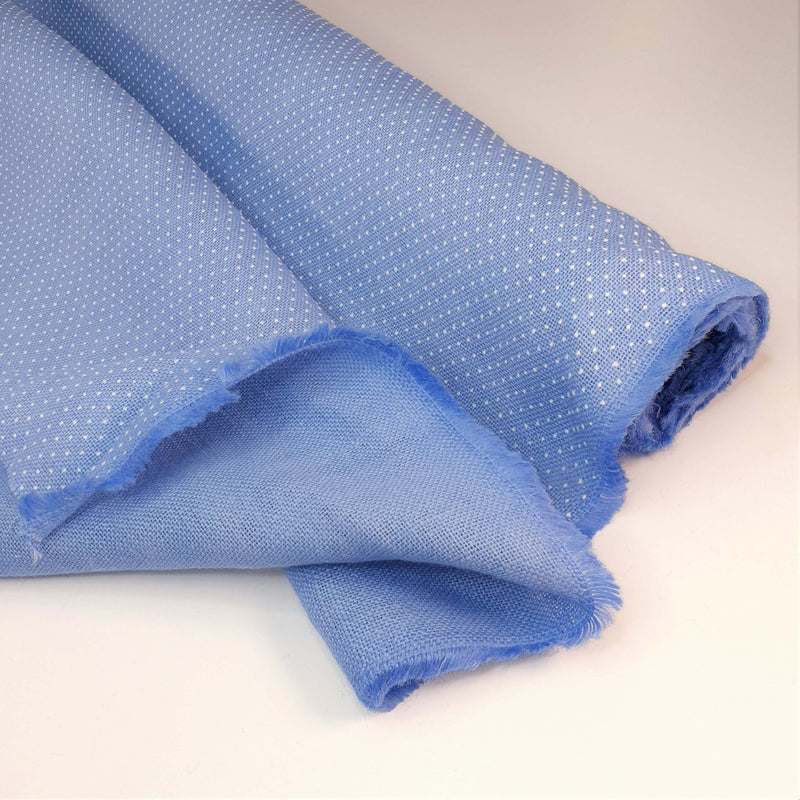 Jute H 155 cm - Pois BLANCS BLEU CLAIR