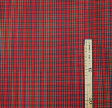 KLEINER ROTER SCOTTISH CHECK Stoff mit Wolleffekt – H 150 cm