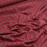 KLEINER ROTER SCOTTISH CHECK Stoff mit Wolleffekt – H 150 cm