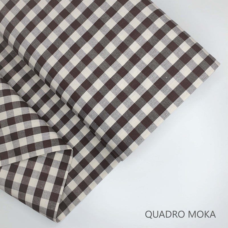 Collezione "Riga, quadretto e unito" H 180 cm - MOKA