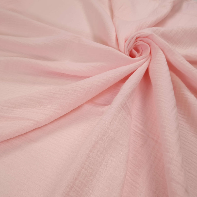 Mousseline de coton double gaze H 140 cm - ROSE