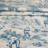 Tissu Toile de Jouy H 280 cm - PAPIER SUCRE/ECRU