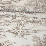 Tissu Toile de Jouy H 280 cm - TAUPE/ECRU