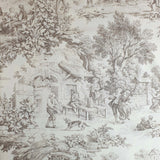 Toile de Jouy-Stoff H 280 cm – TAUPE/ECRU