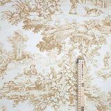 Tessuto Toile de Jouy H 280 cm - SABBIA/ECRU