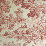 Toile de Jouy-Stoff H 280 cm – ROT/ECRU