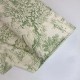 Tissu Toile de Jouy H 280 cm - VERT/ECRU