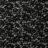 DENTELLE REBRODE' - NOIR - coupe minimum ou multiples de 25 x 140 cm