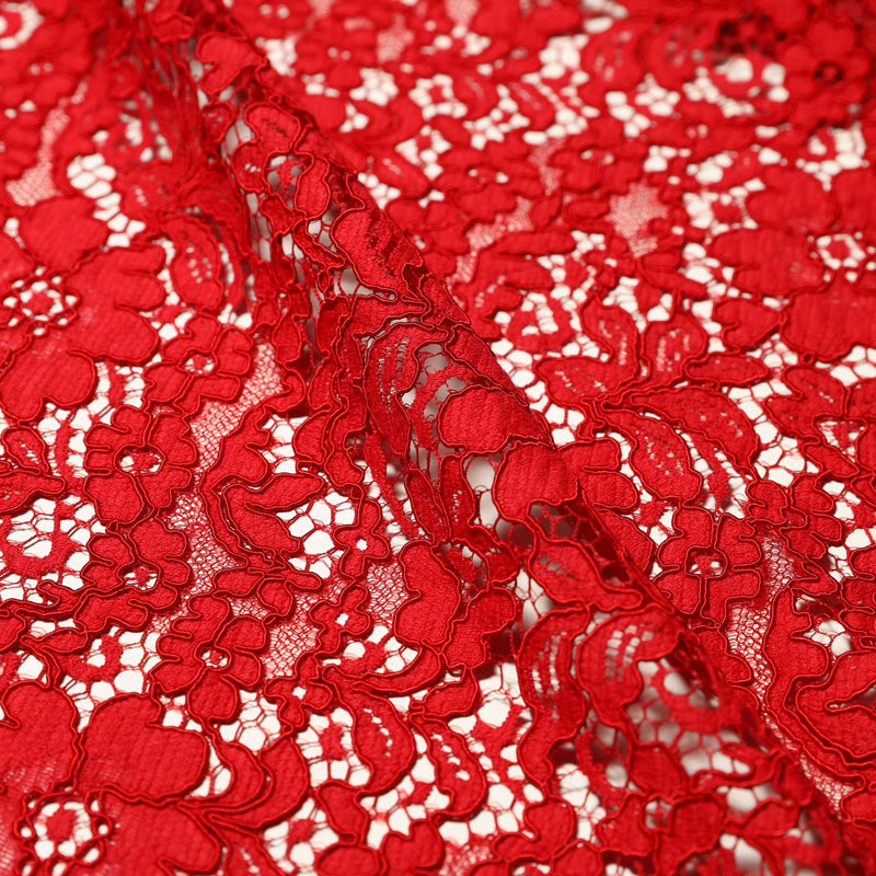 REBRODE' LACE - ROT - Mindestschnitt oder Vielfaches von 25 x 140 cm