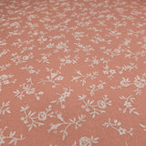 Pannolenci imprimé - Fleurs de sureau rose antique/blanc - coupe minimum ou multiples de 25 x 180 cm