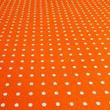 Pannolenci imprimés - POIS ORANGE/BLANC - coupe minimum ou multiples de 25 x 180 cm