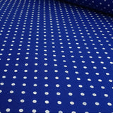 Pannolenci imprimés - POIS BLEU/BLANC - coupe minimum ou multiples de 25 x 180 cm