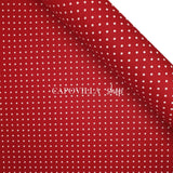 Bedruckte Pannolenci – BORDEAUX/WEIßE POLKA DOTs – Mindestschnitt oder Vielfaches von 25 x 180 cm