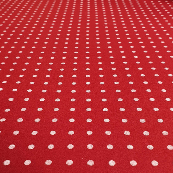 Pannolenci imprimés - BORDEAUX/POIS BLANCS - coupe minimum ou multiples de 25 x 180 cm