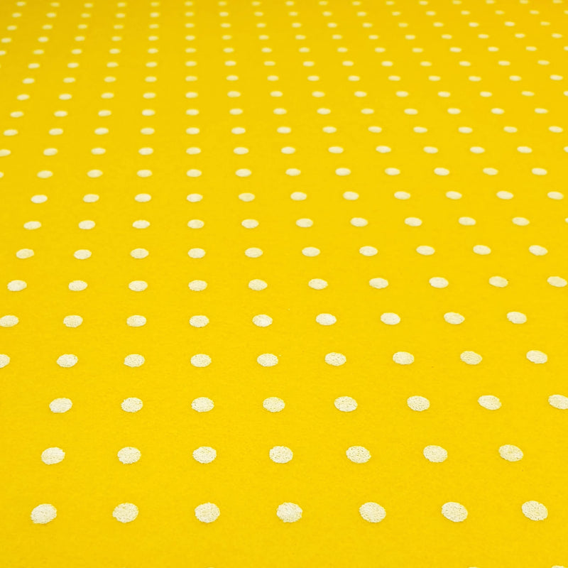 Pannolenci Stampato H 180 cm - GIALLO/POIS BIANCHI