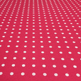 Pannolenci imprimés - FUXIA/WHITE POLKA POINTS - coupe minimum ou multiples de 25 x 180 cm