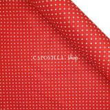 Pannolenci imprimés - POIS ROUGES/BLANC - coupe minimum ou multiples de 25 x 180 cm