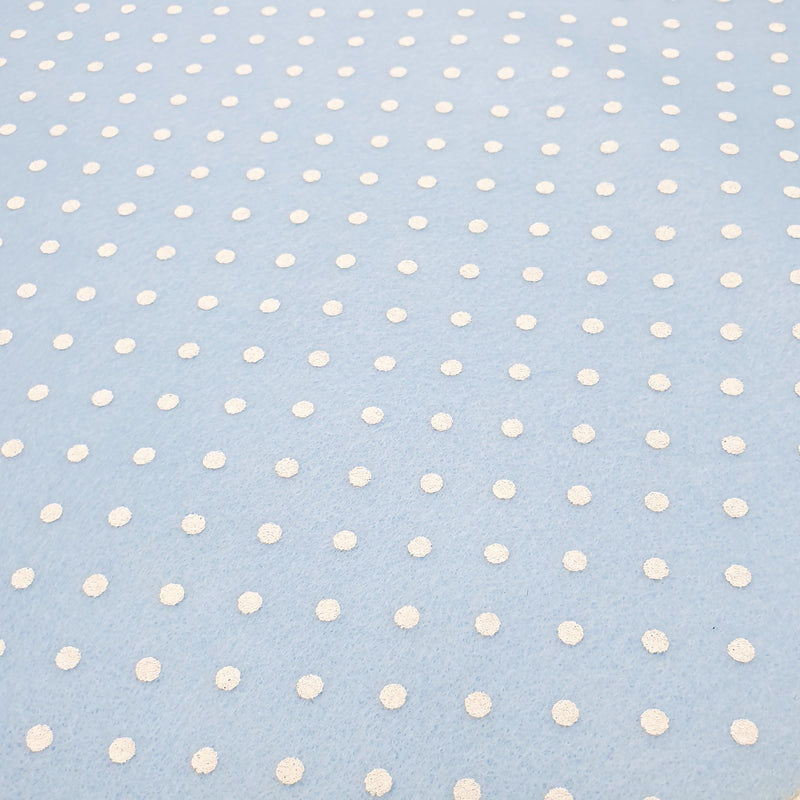 Pannolenci imprimé - CIEL BLANC/POLKA POIS - coupe minimum ou multiples de 25 x 180 cm