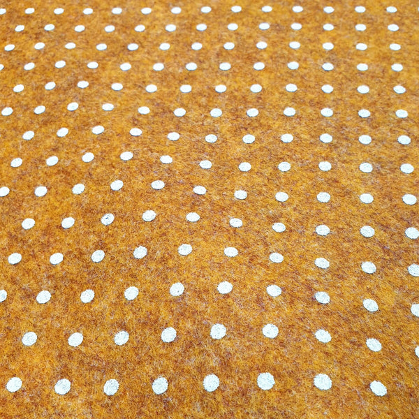 Pannolenci imprimé - CITROUILLE/POIS BLANCS - coupe minimum ou multiples de 25 x 180 cm