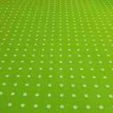 Pannolenci imprimés - POIS VERT POMME/BLANC - coupe minimum ou multiples de 25 x 180 cm