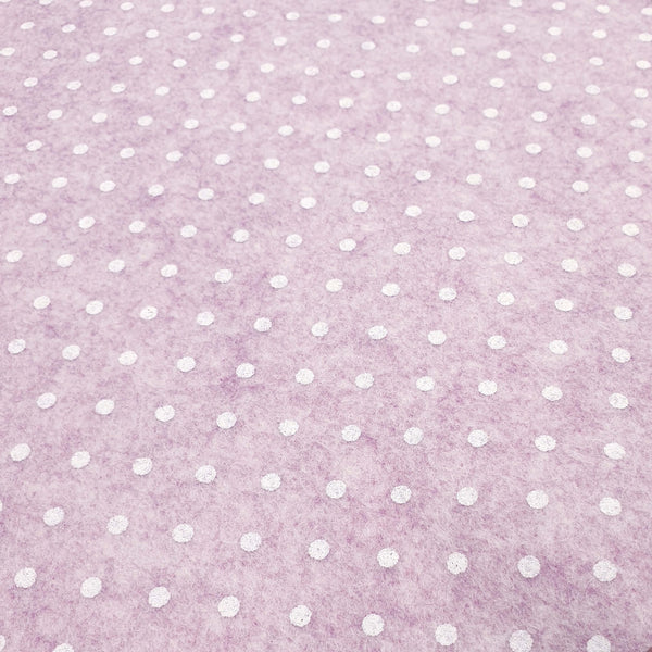 Pannolenci imprimés - POIS VIOLET/BLANC - coupe minimum ou multiples de 25 x 180 cm