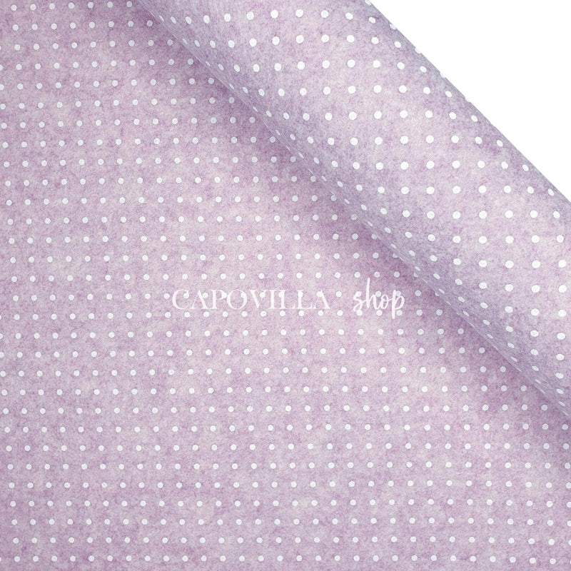 Pannolenci imprimés - POIS VIOLET/BLANC - coupe minimum ou multiples de 25 x 180 cm