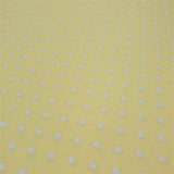 Pannolenci imprimé - BABY YELLOW/WHITE POIS - coupe minimum ou multiples de 25 x 180 cm