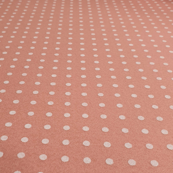 Bedruckte Pannolenci – ALTE ROSA/WEIßE POLKA DOTs – Mindestschnitt oder Vielfaches von 25 x 180 cm