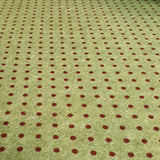 Pannolenci imprimés - MOSS/BORDEAUX POIS - coupe minimum ou multiples de 25 x 180 cm