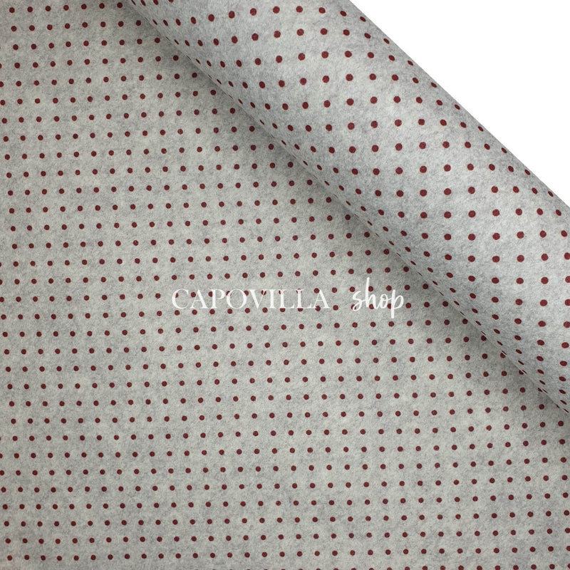 Pannolenci Stampato H 180 cm - LANA/POIS BORDEAUX