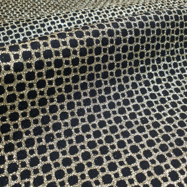 Pannolenci H 160 cm - NERO NIDO D'APE GLITTER ORO