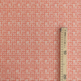 Cotone Fantasia H 290 cm - POIS CORALLO FONDO BIANCO