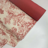 Toile de Jouy-Stoff H 280 cm – ROT/ECRU